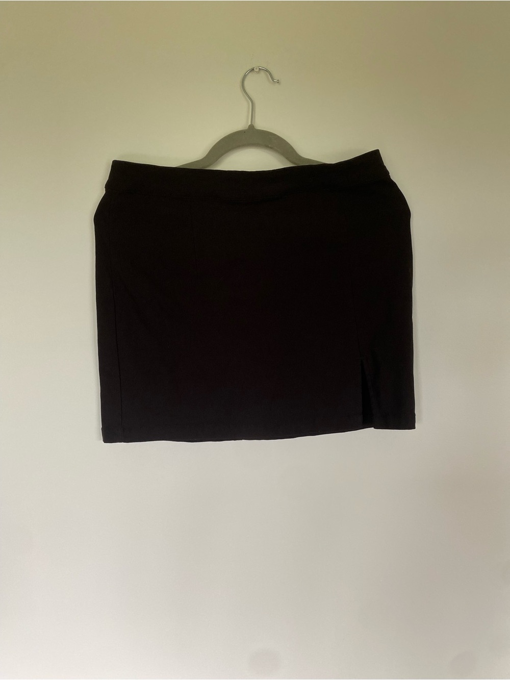Garage Black Mini Skirt with Front Slit